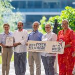 Mag. Katharina Tidl, Leitung Initiative GUT ZU WISSEN LKÖ, Vizepräsidentin Rosemarie Ferstl, Landwirtschaftskammer OÖ, Küchenchef Erwin Schmieder, Stadt Wels Seniorenbetreuung, Dr. Rudolf Stadler, Berater Initiative GUT ZU WISSEN, Barbara Daxenbichler, Küchenmeisterin & Patissier Stadt Wels Seniorenbetreuung, Vizebürgermeisterin Christa Raggl-Mühlberger, Stadt Wels, Hausleiterin Michaela Kuna, Stadt Wels Seniorenbetreuung