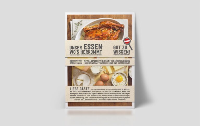 POSTER Huhn/Text A4 bis A2