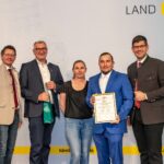 Präsident Siegfried Huber, LK-Kärnten, Dir. DI Johannes Leitner, LFS Stiegerhof, Arno Tabernig, Wirtschafter, LFS Stiegerhof, Sudi Jereb, WL-Stv. LFS Stiegerhof, LHStv. Martin Gruber, Landesregierung Kärnten