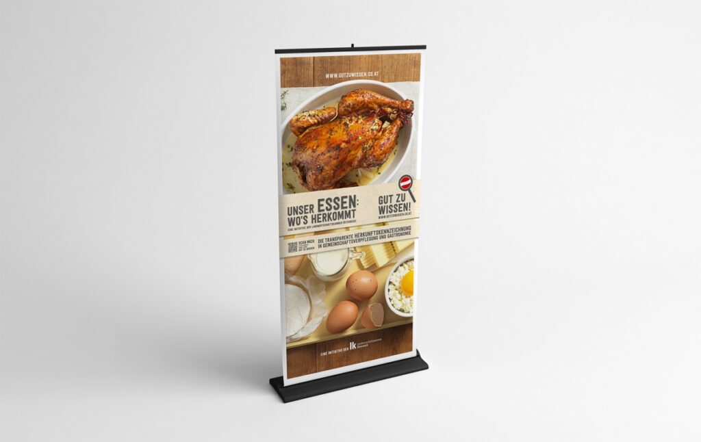 ROLLUP Huhn/Foto 1x2m