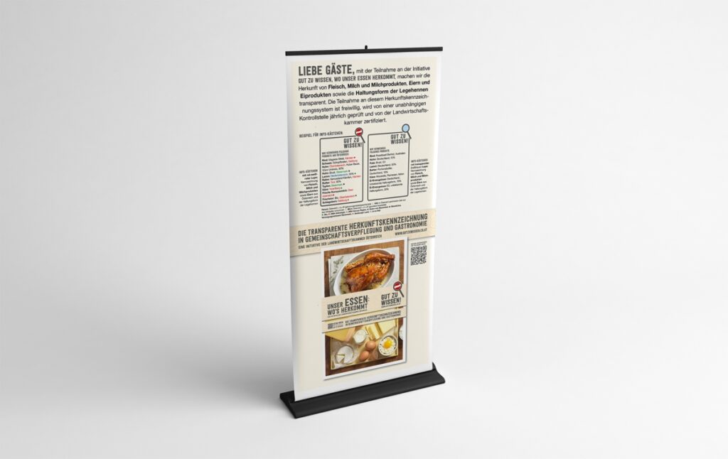 ROLLUP Huhn/Info 1x2m