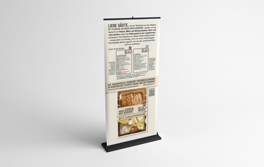 ROLLUP Schwein/Info 1x2m